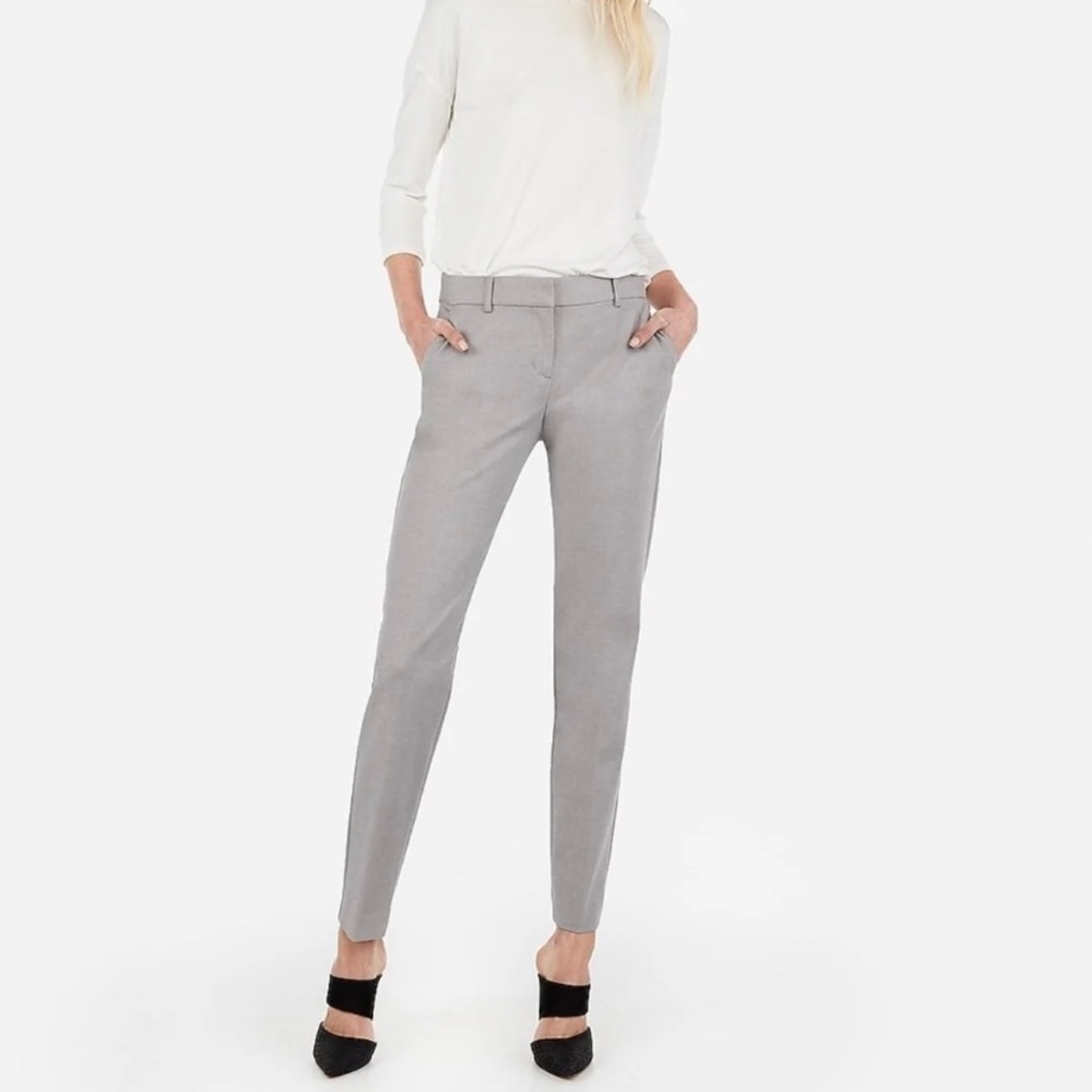 Express gray cigarette pants